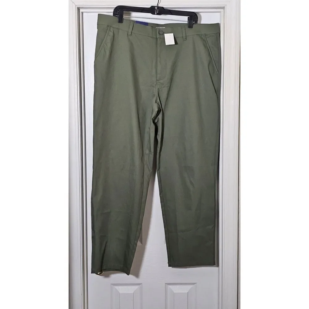 32 Degrees Cool Regular Fit Chino Pants Men's 40x30 Stretch Soft Touch Green
